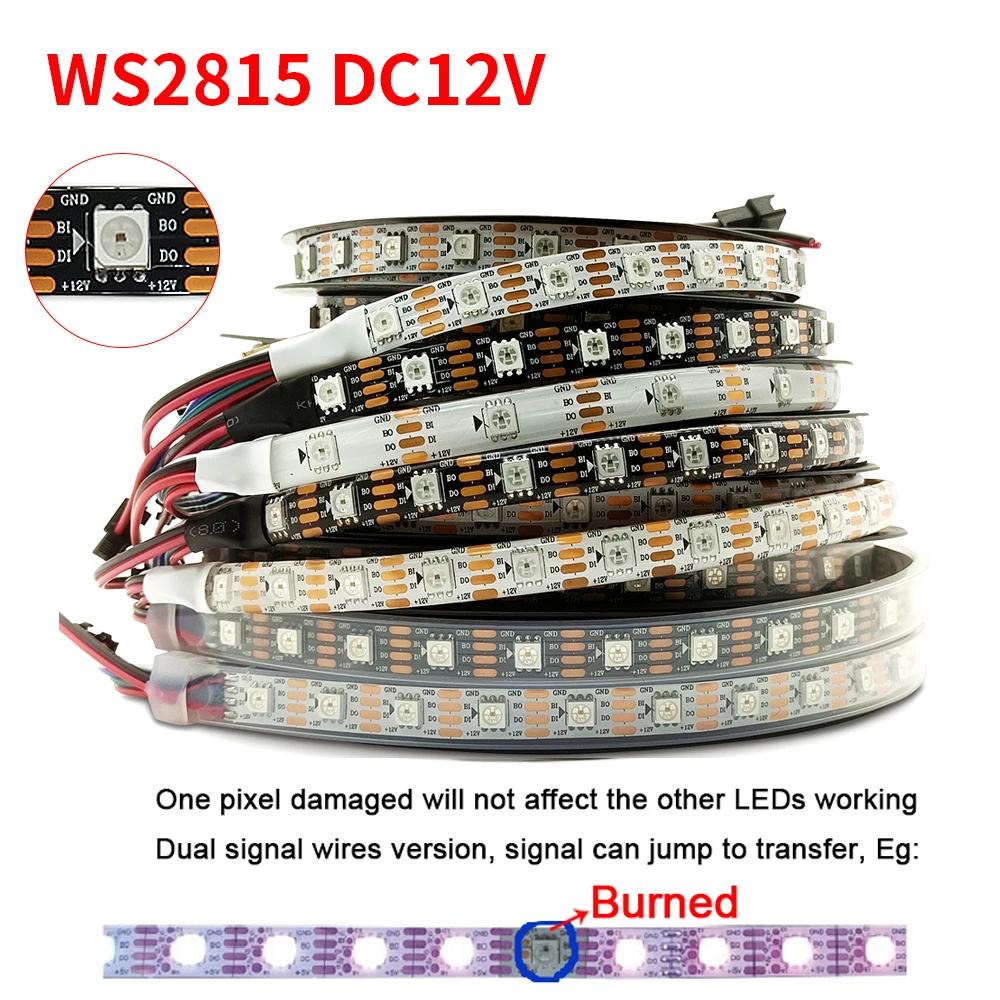 RGB LED ȼ Ʈ Ʈ SPI  ּ   LED  ȣ LED, DC12V WS2815 (WS2812B WS2813 Ʈ), 60, 74, 96/144 LED